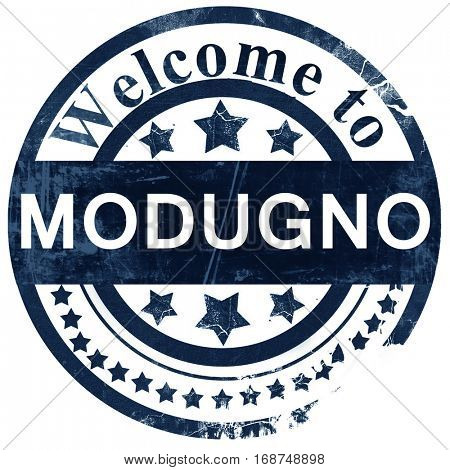 Modugno stamp on white background