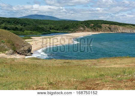A beach at the mouth of the Veleka River, Sinemorets village, Burgas Region, Bulgaria