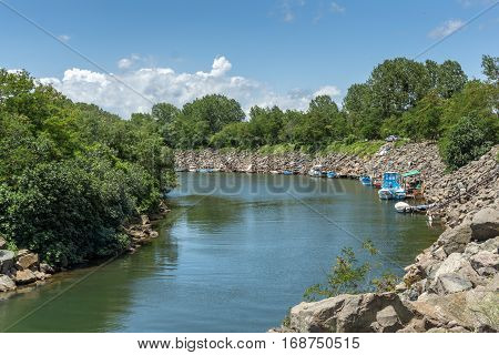 Amazing landscape of Rezovo River on the border between Bulgaria and Turkey