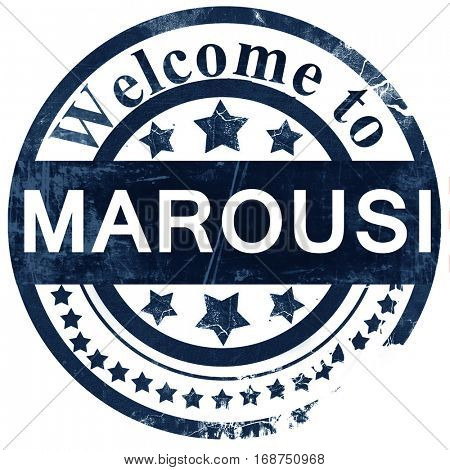 Marousi stamp on white background