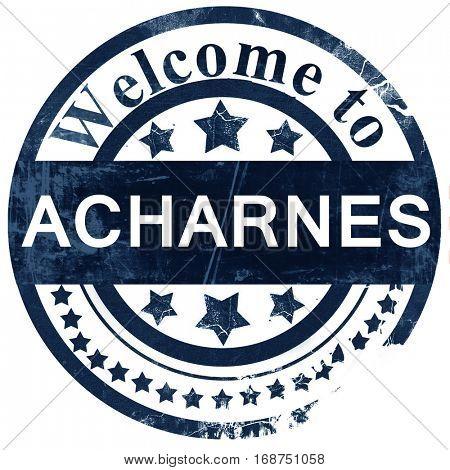 Acharnes stamp on white background