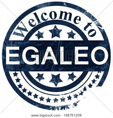 Egaleo stamp on white background