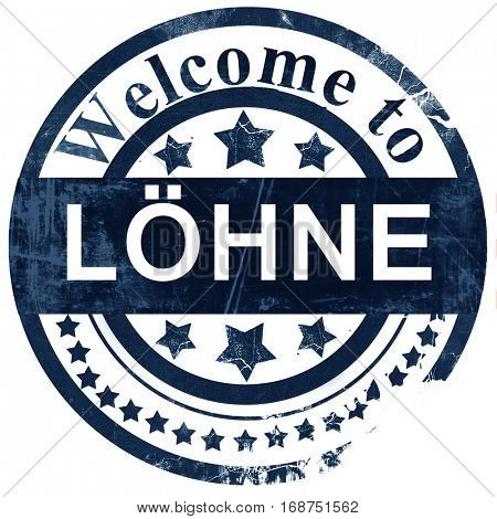 Lohne stamp on white background