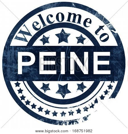Peine stamp on white background