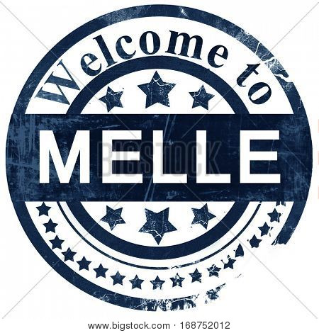 Melle stamp on white background