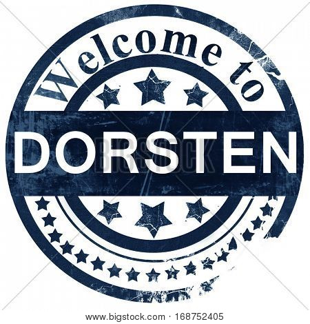Dorsten stamp on white background