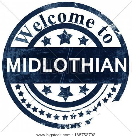 Midlothian stamp on white background