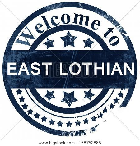 East lothian stamp on white background