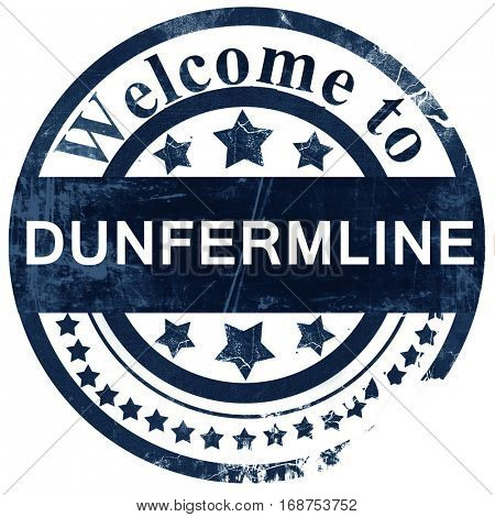 Dunfermline stamp on white background