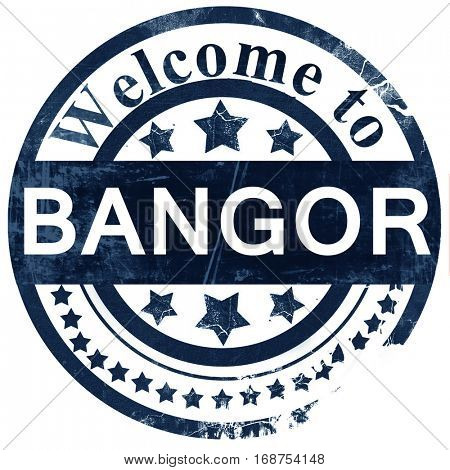Bangor stamp on white background