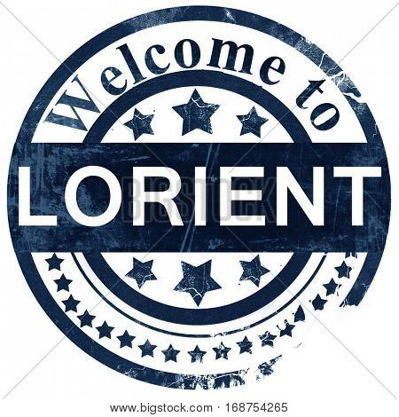 lorient stamp on white background
