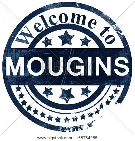 mougins stamp on white background
