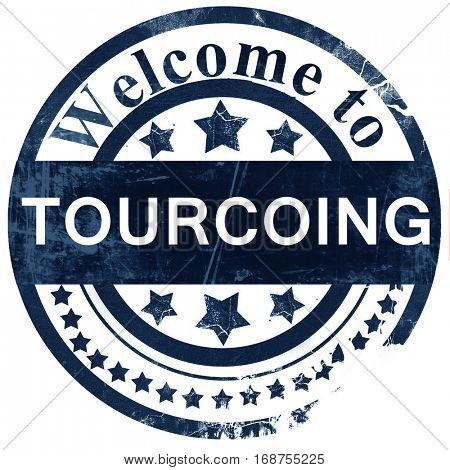 tourcoing stamp on white background