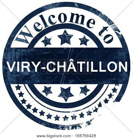 viry-chatillon stamp on white background