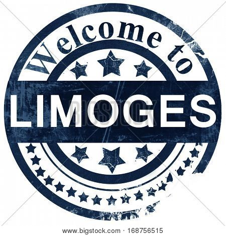 limoges stamp on white background