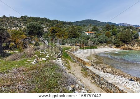 Ruins in Archaeological site of Aliki, Thassos island,  East Macedonia and Thrace, Greece