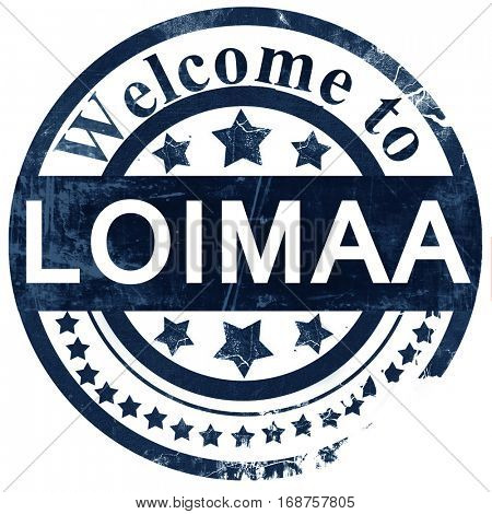 Loimaa stamp on white background