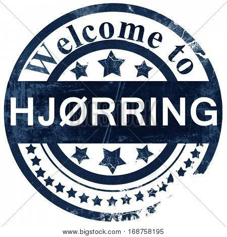 Hjorring stamp on white background