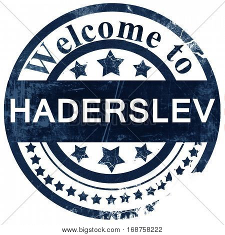 Haderslev stamp on white background