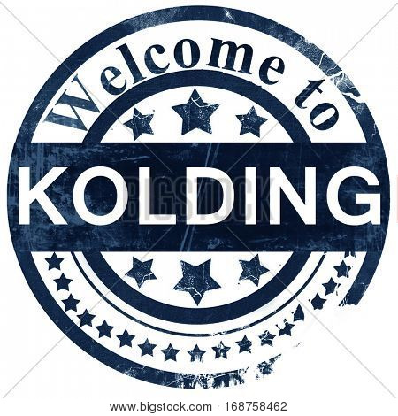 Kolding stamp on white background