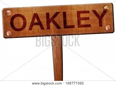 oakley road sign, 3D rendering