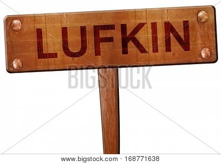 lufkin road sign, 3D rendering