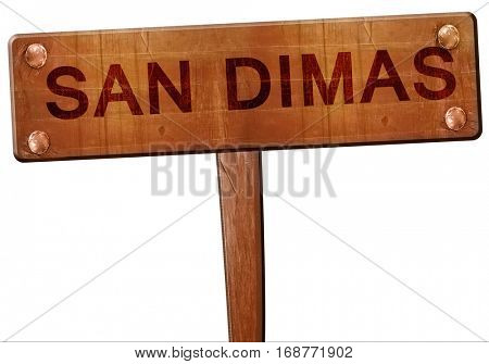 san dimas road sign, 3D rendering