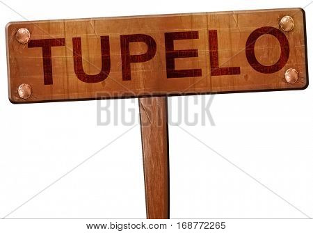 tupelo road sign, 3D rendering