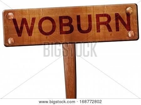 woburn road sign, 3D rendering