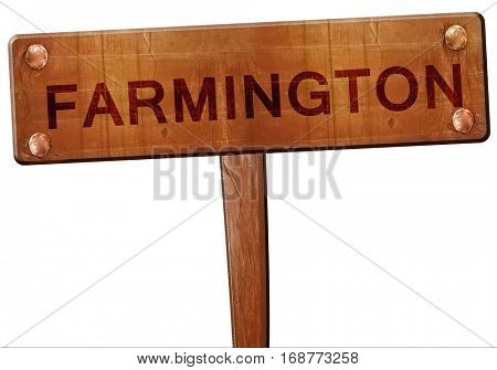 farmington road sign, 3D rendering