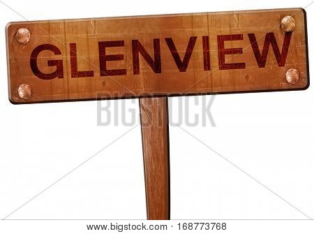 glenview road sign, 3D rendering