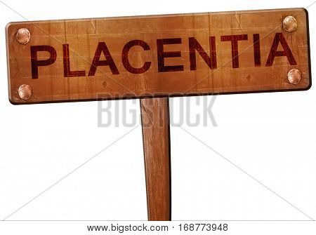 placentia road sign, 3D rendering