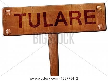 tulare road sign, 3D rendering