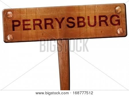 perrysburg road sign, 3D rendering