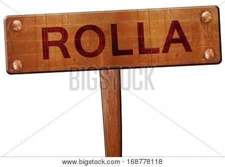 rolla road sign, 3D rendering