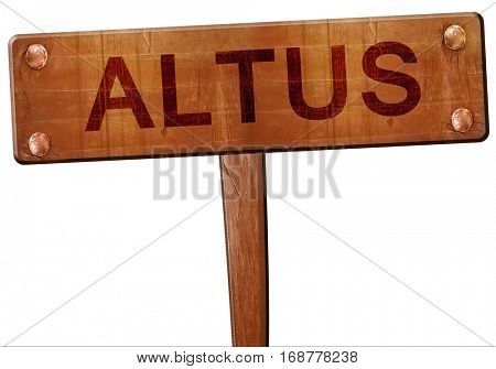 altus road sign, 3D rendering