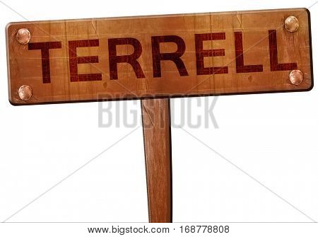 terrell road sign, 3D rendering