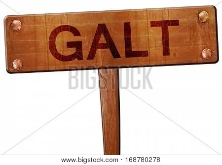 galt road sign, 3D rendering