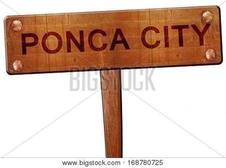 ponca city road sign, 3D rendering
