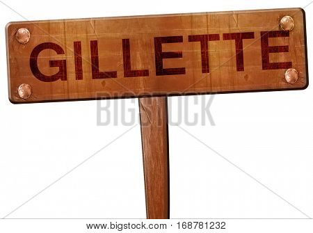 gillette road sign, 3D rendering