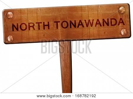 north tonawada road sign, 3D rendering