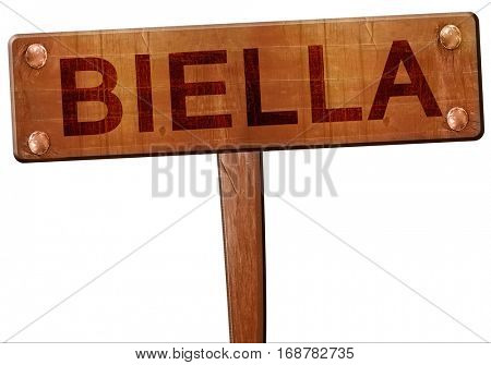 Biella road sign, 3D rendering