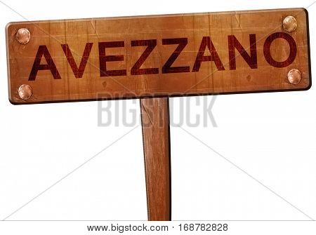 Avezzano road sign, 3D rendering