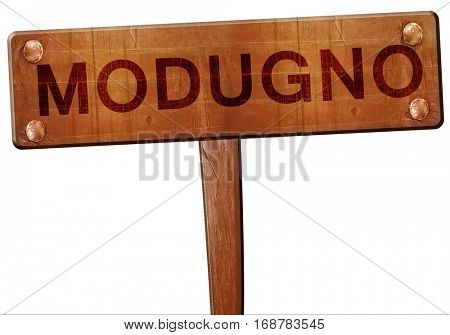 Modugno road sign, 3D rendering