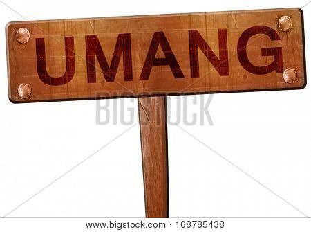 Umang road sign, 3D rendering