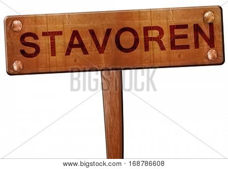Stavoren road sign, 3D rendering
