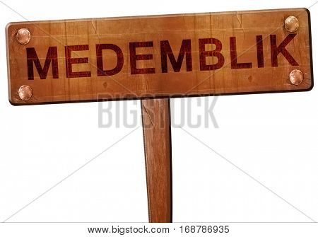Medemblik road sign, 3D rendering