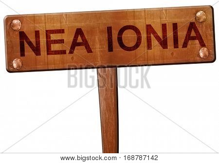 Nea ionia road sign, 3D rendering