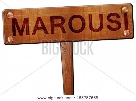 Marousi road sign, 3D rendering