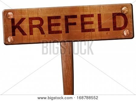 Krefeld road sign, 3D rendering